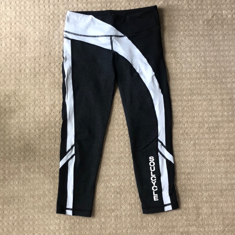 Lululemon x Soulcycle black workout leggings.